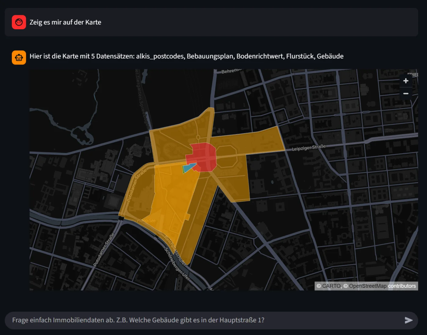 Mucki map analysis of a location