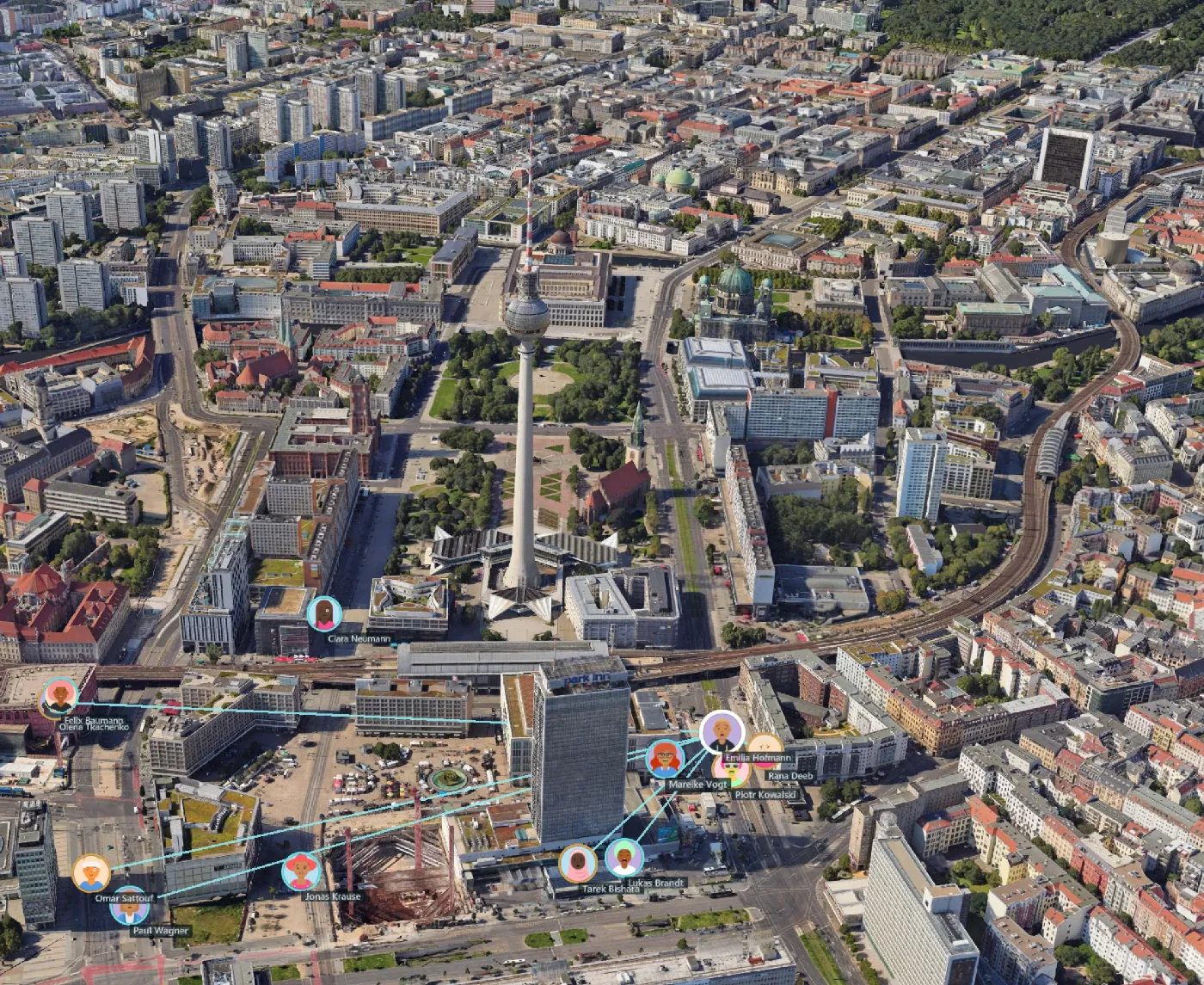 Mithril map view with clustered assets